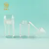 Embalagem de Atacado Popular de Frasco Irregular Transparente de Grande Capacidade para Gloss Labial com Cabeça de Pincel para Iluminador Líquido Maquiagem Cosméticos