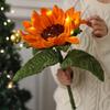 Flor Artificial Palo Retorcido Ramo Pequeño Girasol Rosa Producto Terminado Regalo de Vacaciones Flor Hecha a Mano Venta al por Mayor Transfronteriza Recuerdo