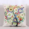Almohada de lino Suministro Chongyi Almohada de lino Sin relleno Árbol de la vida Imagen Impresión digital Decoración de lino Venta al por mayor