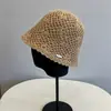 Chapéu Bucket Jacquard Retrô Japonês de Malha Dupla para Mulheres, Outono e Inverno Lã Aba Ondulada Artístico Casual Chapéu de Pescador