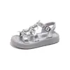 Sapatos de Princesa para Crianças Sandálias para Meninas 2026 Verão Nova Moda Sapatos de Praia com Laço para Meninas Sapatos Casuais