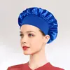 Touca de Cetim de Borda Larga Alta Elasticidade Venda Quente Transfronteiriça, Touca para Salão de Beleza e Cuidados com o Cabelo Feminino, Touca Pós-Parto e Quimioterapia