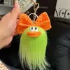 Boneca de Pelúcia Desenho Animado com Lábios Contorcidos e Cabelo Longo, Chaveiro de Carro, Pingente de Bolsa, Presente de Moda Versátil