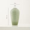 Vaso de Cerâmica Verde Retrô Shumen Decoração de Design para Casa Sala de Estar Mesa Arranjo de Flores Luxo Leve Sensação de Alto Padrão