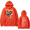 Tamaño Europeo TransfronterizoSudadera con Capucha de Hip Hop del Rapero Tupac 2Pac Moda Masculina H