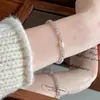 Pulsera de Piedra Lunar Gris Natural al por Mayor, Pulsera Exquisita de Moda de Lujo Ligero de Nicho para DIY para Mujeres