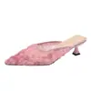Elegantes Mules de Estilo Francés con Punta Fina y Tacón Delgado para Mujer, Nuevo Modelo de Verano Adecuado para Usar con Vestidos