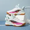 Tênis de Badminton Masculino com Fivela Rotativa, Tênis Esportivo Antiderrapante, Tênis de Treino para Corrida para Crianças Maiores, Tênis de Tênis Respirável Atacado