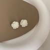 Aretes de Flor Gardenia Estilo Bosque Super Hada para Mujer Estilo Coreano Pequeños Frescos Aretes Camelia Nicho de Gama Alta Elegantes