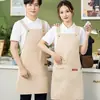 Delantal de Trabajo Fabricado en Fábrica, Impermeable, Correas Anchas para los Hombros, con Impresión y Repujado de Logo, Adecuado para Catering y Repostería, para Hombres y Mujeres