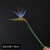 Arreglo de escena con flores artificiales: Tallo individual de Strelitzia reginae (ave del paraíso) hecho de goma suave para decoración de escritorio, hogar y exterior, ramo de flores artificiales