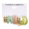 2021 AliExpress criativo moda simples temperamento joias femininas acrílico borboleta pérola cor brincos terno