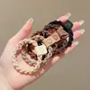 Banda de Goma Marrón Cuerda para el Cabello de Mujer Alta Elasticidad Duradera Nuevo Estilo Anillo para el Cabello Cola de Caballo Alta Cuerda para la Cabeza de Alto Sentimiento