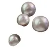 Pendientes Retro de Cuentas de Pan Oversize, Pendientes de Perla Sencillos y Personalizados de Aguja de Plata S925 Exagerados de Gama Alta