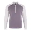 Camiseta Masculina Manga Longa com Meio Zíper Primavera e Outono Secagem Rápida Fitness Esportiva ao Ar Livre Gola Alta Blusa de Moletom Jaqueta Fina Casual