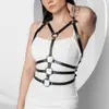 YSF Ropa de Bondage Europea y Americana para Adultos Cuero PU Negro Alternativo Atadura Body Sexy Directo del Fabricante