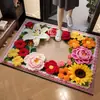 Alfombrilla de suelo de barro de diatomeas estilo felpa 3D para baño, absorbente, felpudo para puerta de baño, antideslizante, resistente al desgaste