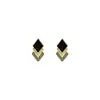Pendientes Geométricos Prismaticos con Incrustaciones de Diamante Estilo Nuevo Lujo Ligero Diseño de Nicho de Gama Alta Pendientes de Moda Pendientes Estilo Hong Kong