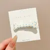 Grampo de cabelo elegante com bolinhas estilo coreano para franja, presilha lateral floral de luxo leve, acessório de cabelo tipo bobby pin