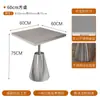 Mesa de Centro Estilo Industrial, Mesa de Comedor de Moda, Mesa de Centro para Balcón de Acero Inoxidable, Mesa Redonda Creativa, Silla Plegable Acrílica para Cafetería de Té con Leche