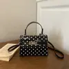 Bolsa Kelly para Mujer 2026 Nuevo Estilo de Moda Verano Lunares Súper Popular para el Trabajo Bolso Tote Pequeño Sensación Cotidiana Bolso de Hombro Único Cruzado
