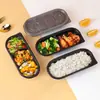 Caixa de Almoço Descartável Old Guji Retangular Estilo Japonês Caixa de Assar Caixa de Almoço Sushi Divisória de Plástico Caixa de Lanche para Levar