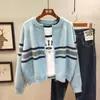 Suéter Corto de Punto con Cremallera Estilo Occidental Diseño para Mujer Cárdigan de Punto Suave y Ceroso 25 Otoño e Invierno Chaqueta Nueva G112501