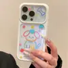Aplicable a Funda para Teléfono Apple 17PROMAX Agujero Fino Transparente Rayas Arcoíris Cachorro iPhone18 A Prueba de Caídas Cielo Estrellado