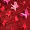 Borboletas pequenas em cores degradê para decoração de casamento e casa, artigos de casamento vermelho vibrante, decoração de quarto de casamento romântica e aconchegante