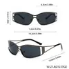 Gafas de Sol Modernas Metálicas Huecas de Pierna, Moda Y2K, Unisex Único para Hip-Hop, Ciclismo y Montañismo, Gafas Protectoras