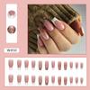Piezas de uñas de moda de comercio exterior de Europa y Estados Unidos en uñas onduladas con destellos azules de lago sobrio natural al por mayor