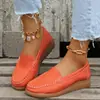 Zapatos Mocasines Nuevos de Talla Grande para Mujer 2025 Verano Europeo y Americano Punta Redonda Planos Simples Casuales Zapatos de Mamá Mocasines