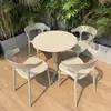 Mesa de Balcón para Exteriores, Mesa Redonda Pequeña de Acero al Carbono Resistente al Sol y la Lluvia para Patio Exterior, Jardín, Tienda de Té con Leche, Uso en Exteriores