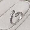 Anillo de Serpiente de Plata Tailandesa Retro al por Mayor Anillo de Cobra Abierto de Club Nocturno para Hombre y Mujer Anillo de Animal Estilo Punk Serpiente