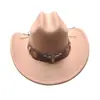 Bestseller transfronterizo Sombrero de vaquero occidental Guoluo Xizang con accesorio de cabeza de vaca, sombrero de fieltro para hombres y mujeres, fedora estilo Xizang, sombrero de sol de ala ancha