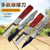 Cuchillo de Injerto para Árboles Frutales Herramienta de Injerto para Árboles Soporte Grande para Injerto de Árboles Cuchillo de Injerto Plegable Afilado Hecho a Mano