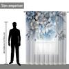 1 pieza nueva mosquitera con patrón de flores impresión digital 3D directo de fábrica decoración dormitorio sala de estar mosquitera con barra para colgar