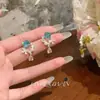 Pendientes de Mariposa Azules Azucarados Ultra Brillantes de Primavera y Verano, Estilo de Lujo de Alta Gama, Pendientes de Perlas Sintéticas, Pendientes de Nicho y Únicos