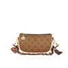 Bolsa Feminina Nova 2025 Moderna de Grande Capacidade de Ombro Único Transversal Celebridade da Internet Ins Vintage Nicho Bolsa de Luxo Leve Bolsa de Axila