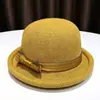 Sombrero Superior Estilo Francés Sombrero de Moda 2023 Explosiones Algodón y Lino para Mujer Adulto Elegante Temperamento Sombrero de Mujer Primavera y Otoño Sombrero de Copa Curvado