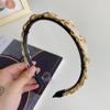 Diadema de Aleación Tejida con Cadena Estilo Coreano Calada con Borde Fino Textura de Haz de Cabello Grotto Sencilla Accesorios para el Cabello para Mujer