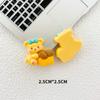 Acessórios Criativos de Resina de Urso de Pão Amarelo Desenho Animado DIY Cola de Chantilly Capa de Celular Grampo de Cabelo Corda de Cabelo Decoração de Copo d'Água