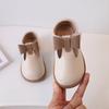 Zapatos Infantiles Coreanos 2026 Primavera y Otoño Nuevo Estilo Zapatos de Piel para Niñas Suela Suave Antideslizante Moño Color Sólido Versátil Venta al por Mayor Zapatos Infantiles