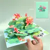 Tarjeta de Saludo 3D Pavo Real Brillante Nueva Fantasía Creativa Año Nuevo Cumpleaños Tarjeta de Bendición Universal Navidad