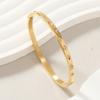 Pulseira de aço titânio de venda quente transfronteiriça feminina combina com tudo incrustada com diamantes pulseira de fivela com 10 diamantes joias de aço inoxidável de alta qualidade
