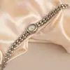 Relógio Feminino Exquisito Pequena Pulseira Gradiente Multicolorido Elegante Único Temperamento Compacto Relógio de Quartzo
