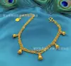 Pulseira de Flor de Lírio-do-Vale Banhada a Ouro para Mulheres, Corrente de Extensão Ajustável de Camada Dupla, Pulseira Estilo Nicho Versátil da Moda Atacado