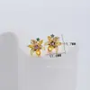 Joyería Transfronteriza Estilo Coreano Artículos Más Vendidos en Temu: Pendientes Estilo Dulce y Femenino con Circonita Microincrustada Pinzas para Orejas Dopamina Venta al por Mayor