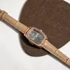 Nuevo Reloj de Cuarzo para Mujer Elegante Correa de Cuero Reloj de Mujer Incrustaciones de Pedrería Moda Gradiente Reloj para Mujer Mayoreo