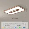 Lámpara de sala de estar estilo vintage, luz de techo con ventilador sin aspas, color nogal, elegante luz principal rectangular para el recibidor
